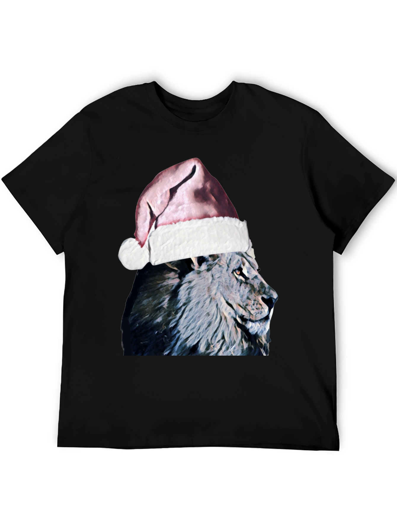 Festive Lion T-Shirt - Holiday Animal Tee
