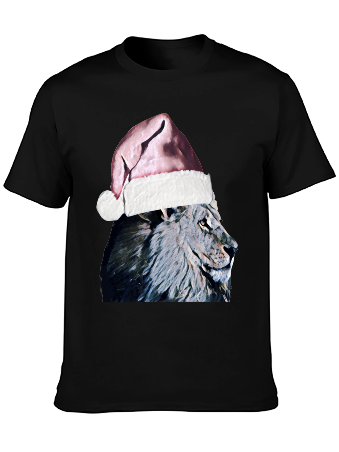Festive Lion T-Shirt - Holiday Animal Tee
