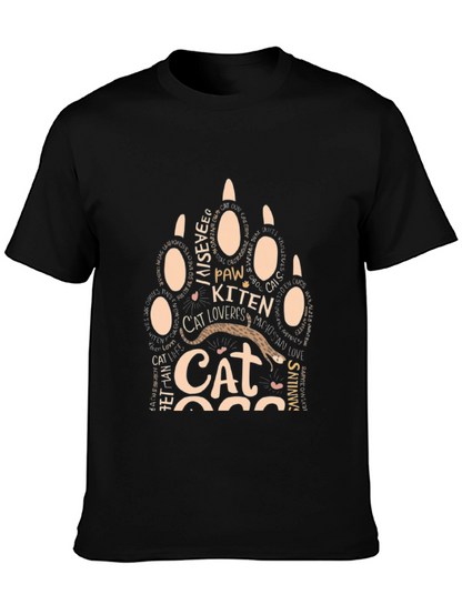 Cat Lover Paw Print T-Shirt - Unisex Graphic Tee