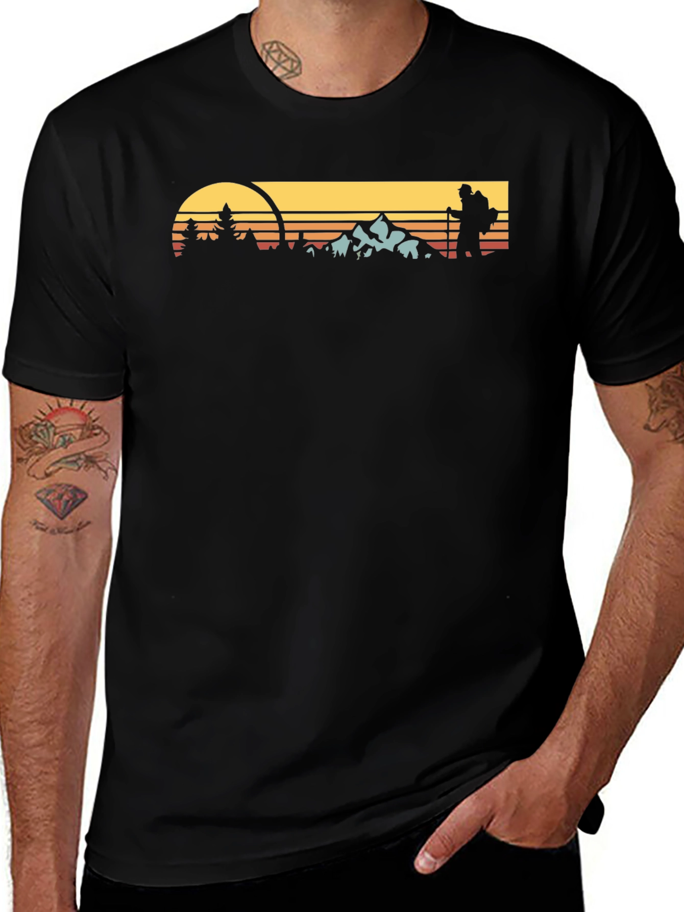 Retro Hiker T-Shirt - Outdoor Adventure