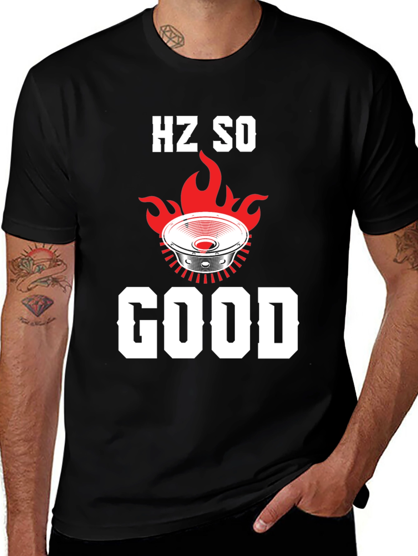 HZ SO GOOD Speaker Graphic T-Shirt - Black