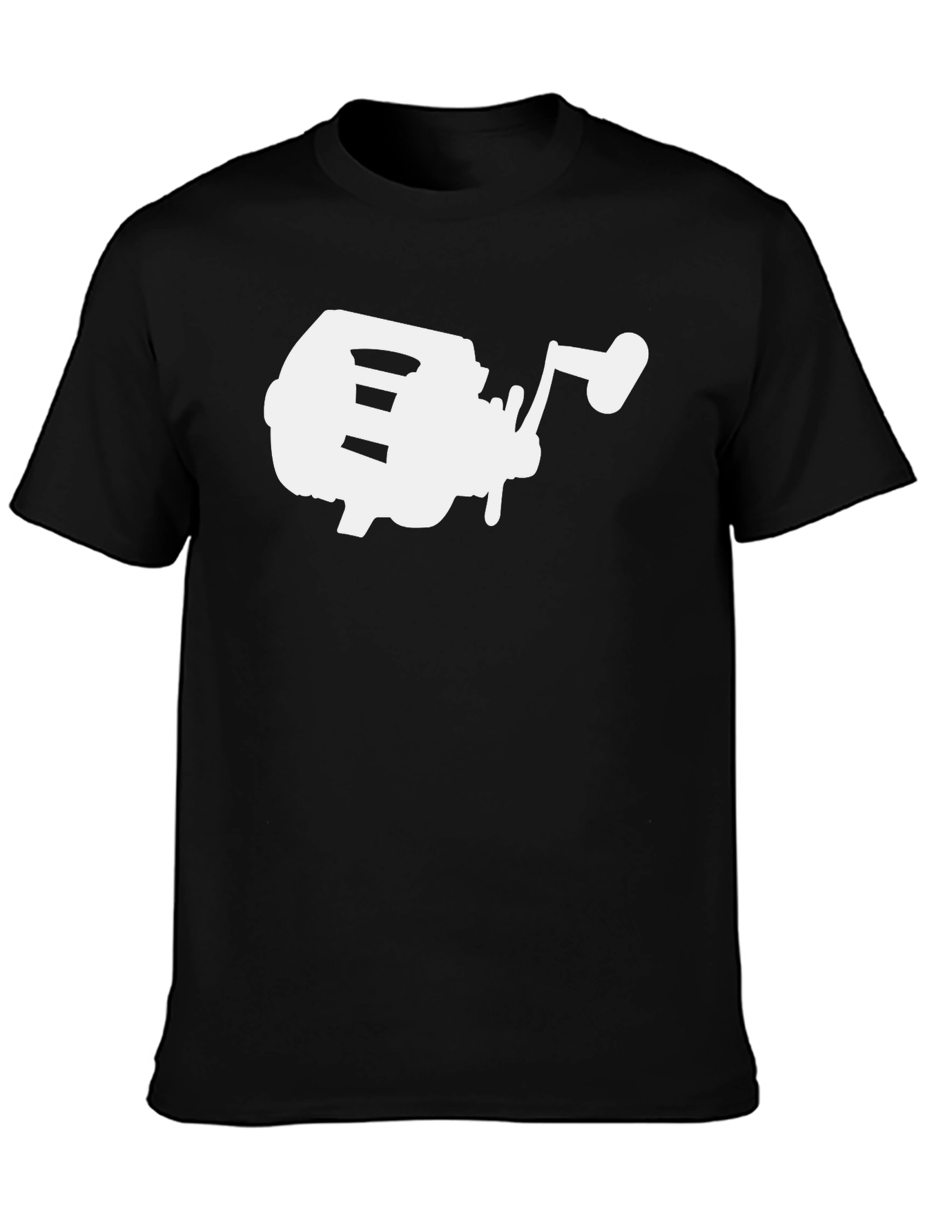 Fishing Reel Graphic Tee - Black