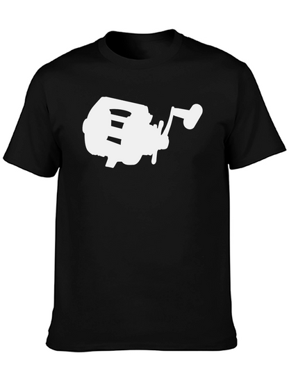 Fishing Reel Graphic Tee - Black
