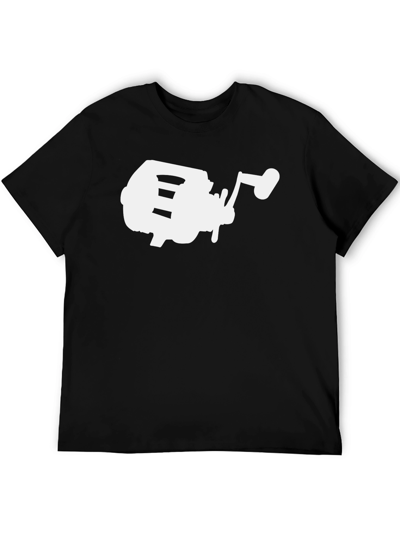 Fishing Reel Graphic Tee - Black