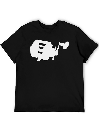Fishing Reel Graphic Tee - Black