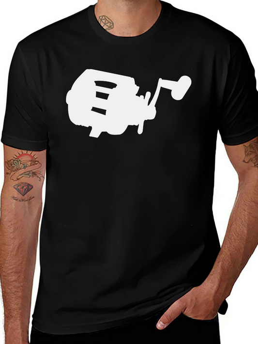 Fishing Reel Graphic Tee - Black