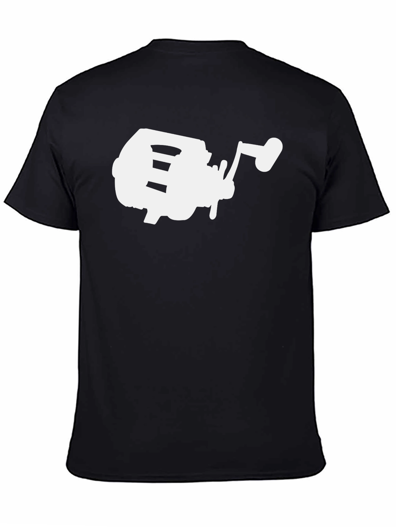 Fishing Reel Graphic Tee - Black