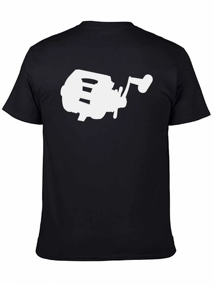 Fishing Reel Graphic Tee - Black