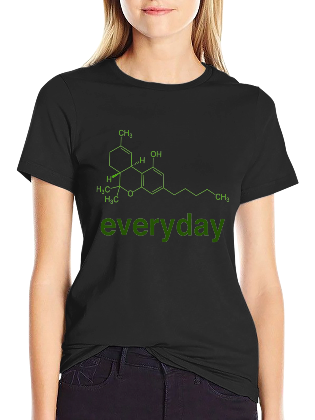Cannabis Molecule Graphic Tee - everyday