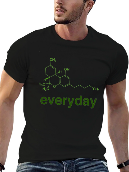 Cannabis Molecule Graphic Tee - everyday