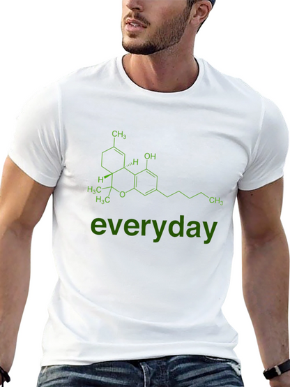 Cannabis Molecule Graphic Tee - everyday