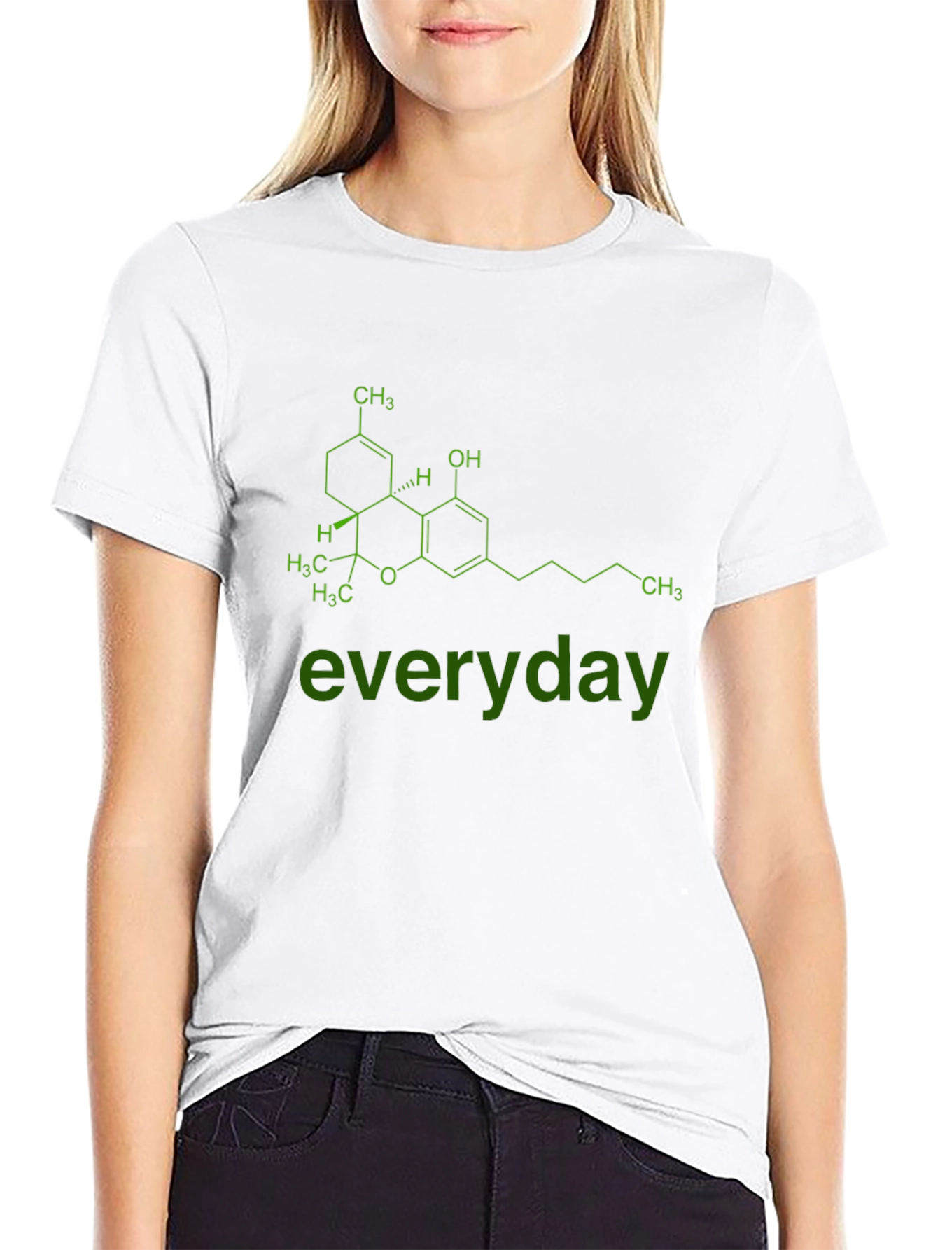 Cannabis Molecule Graphic Tee - everyday