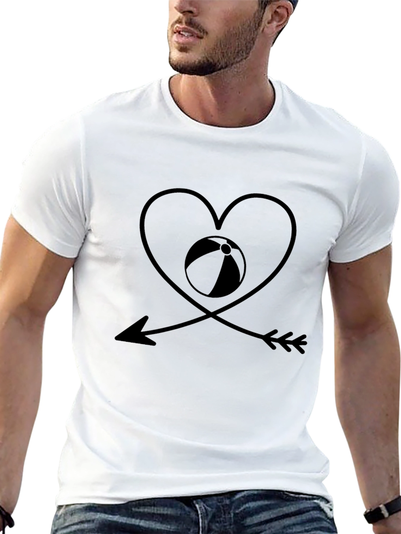 Beach Lover Black Graphic Tee