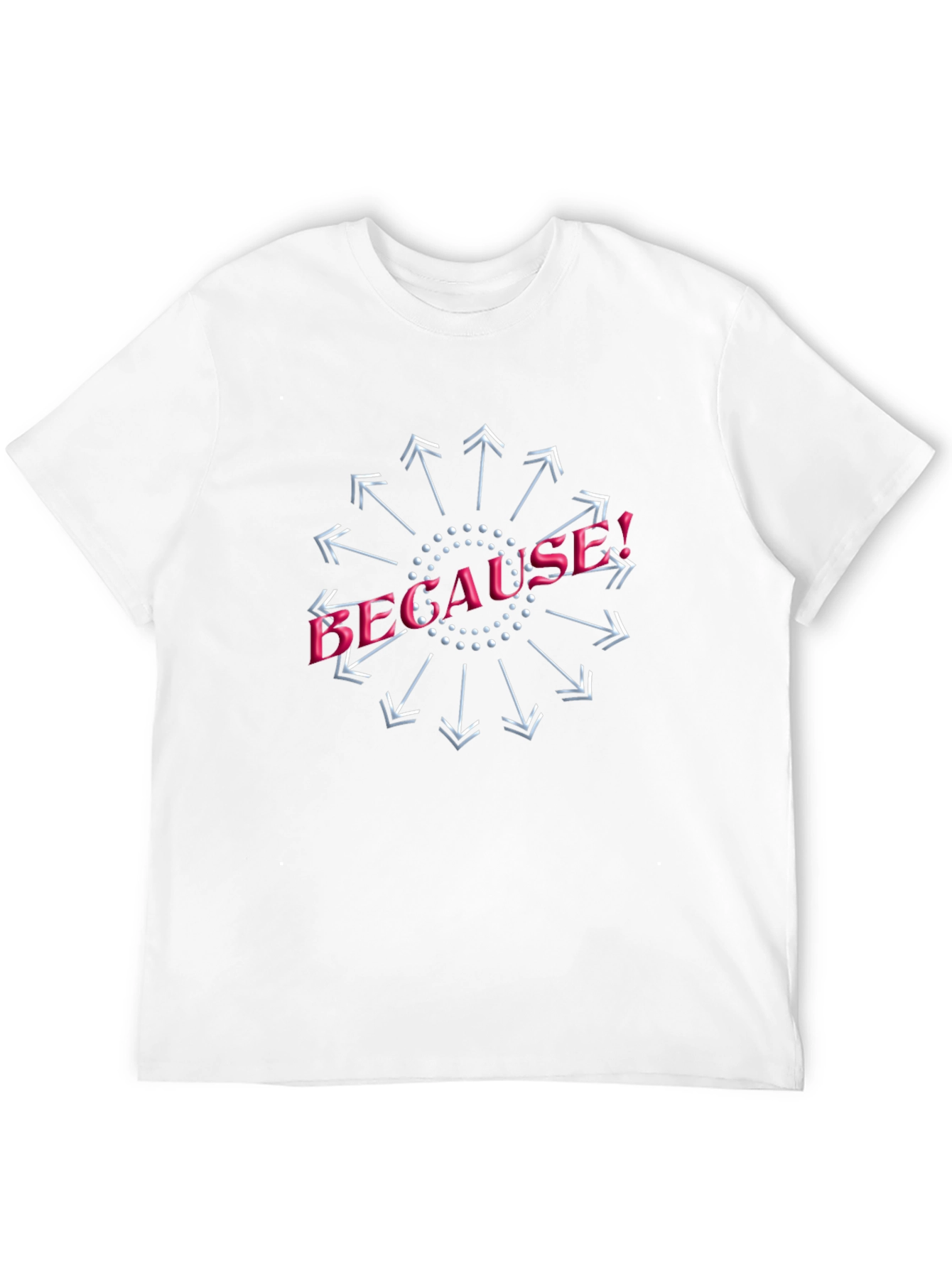 Because Graphic Tee Black Cotton Shirt