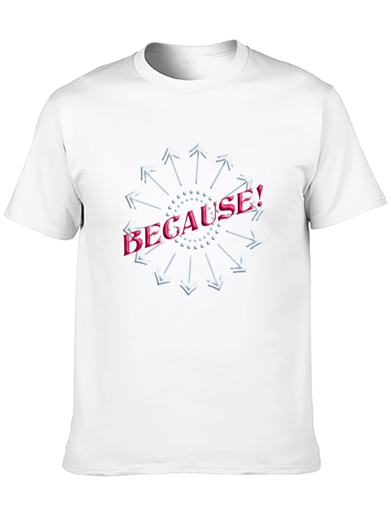 Because Graphic Tee Black Cotton Shirt
