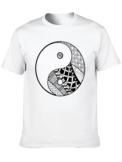 Yin Yang Symbol Graphic Tee - Zen Style Shirt