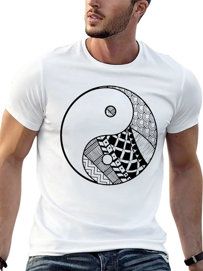 Yin Yang Symbol Graphic Tee - Zen Style Shirt