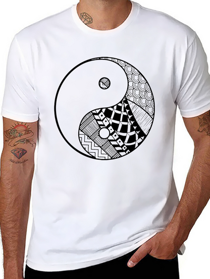 Yin Yang Symbol Graphic Tee - Zen Style Shirt