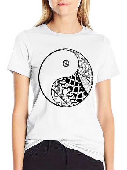 Yin Yang Symbol Graphic Tee - Zen Style Shirt