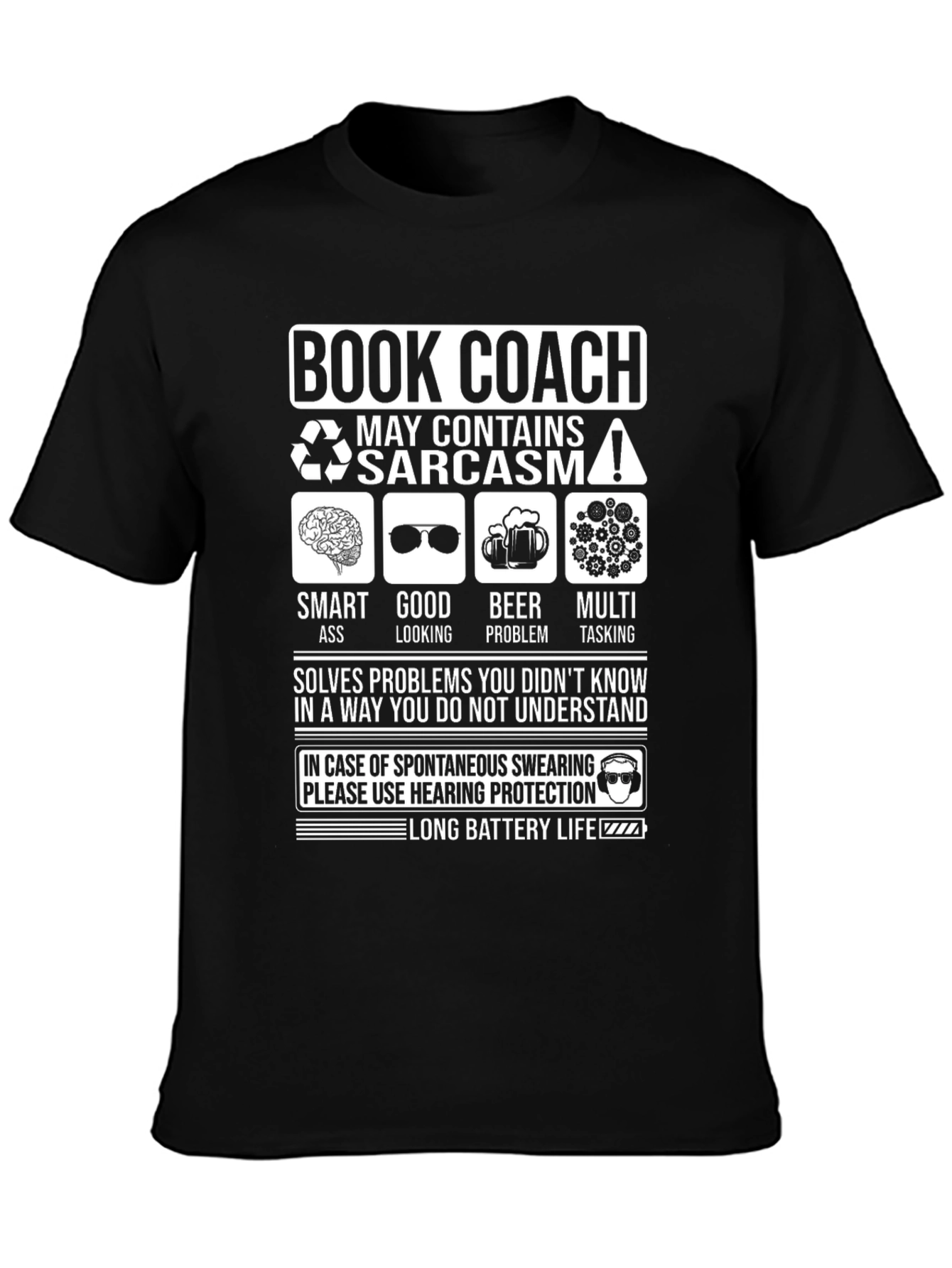 Book Coach Sarcastic Humor T-Shirt