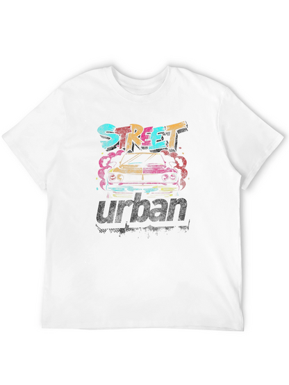 Street Urban Graphic Tee - Black Cotton Car Design