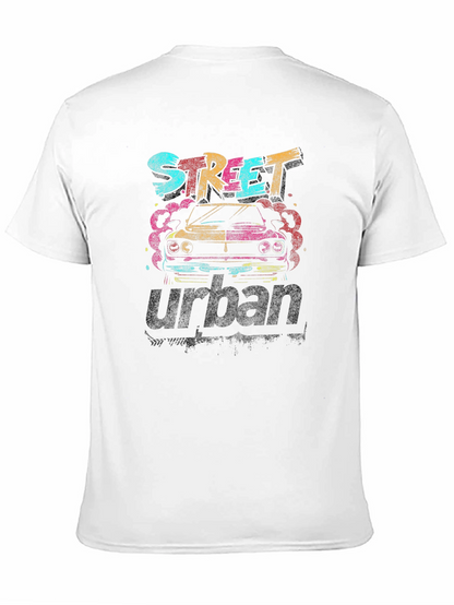 Street Urban Graphic Tee - Black Cotton Car Design