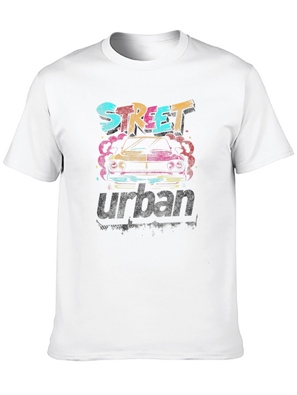 Street Urban Graphic Tee - Black Cotton Car Design