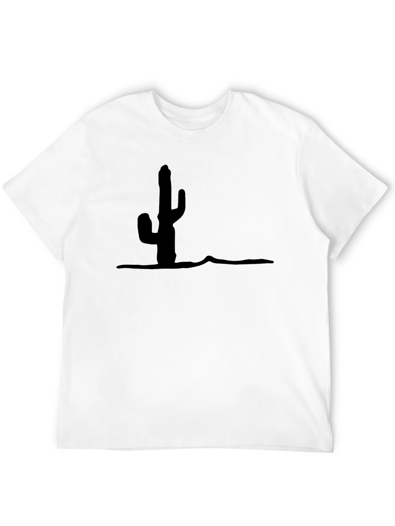 Cactus Silhouette Graphic T-Shirt - Modern Desert Style