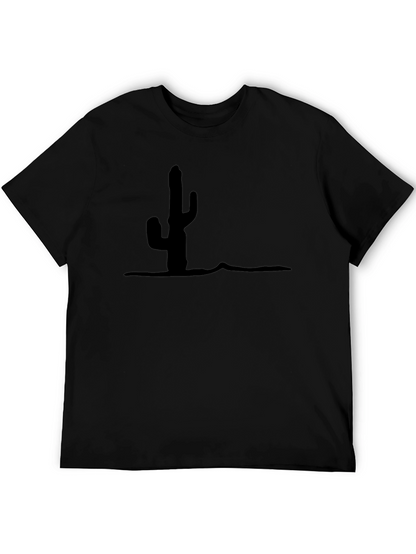 Cactus Silhouette Graphic T-Shirt - Modern Desert Style