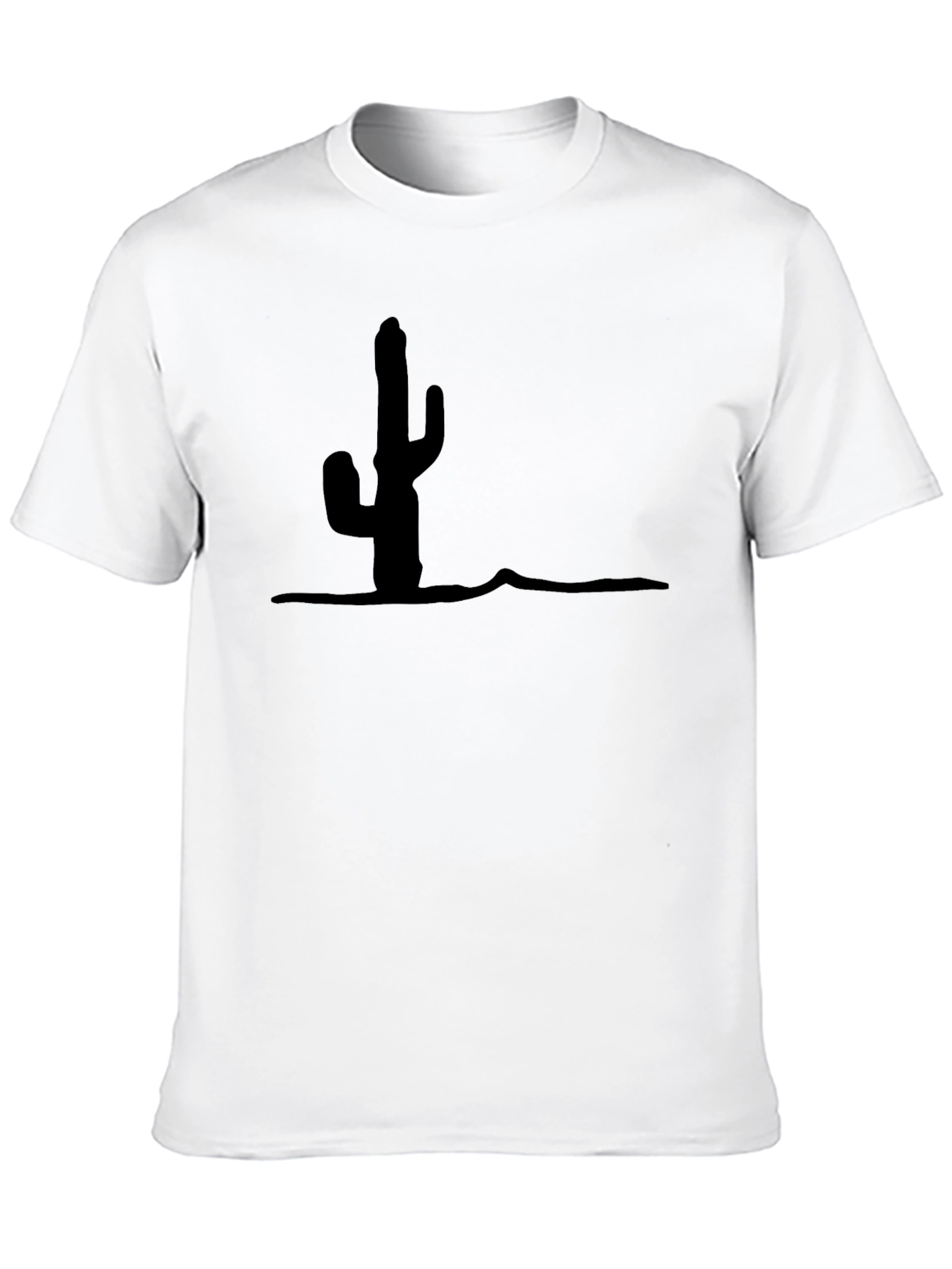 Cactus Silhouette Graphic T-Shirt - Modern Desert Style