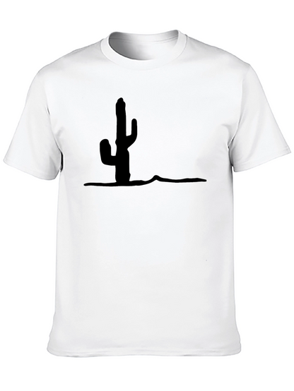 Cactus Silhouette Graphic T-Shirt - Modern Desert Style