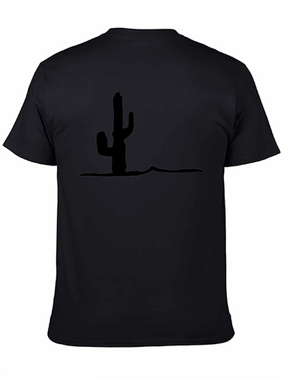 Cactus Silhouette Graphic T-Shirt - Modern Desert Style