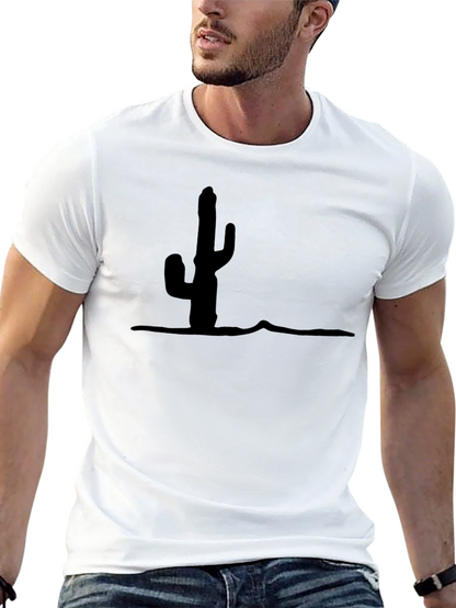 Cactus Silhouette Graphic T-Shirt - Modern Desert Style