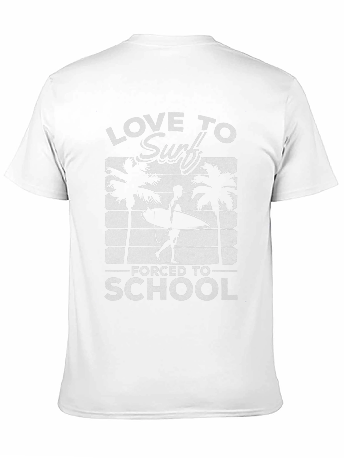 Love to Surf Forced to School Black T-Shirt