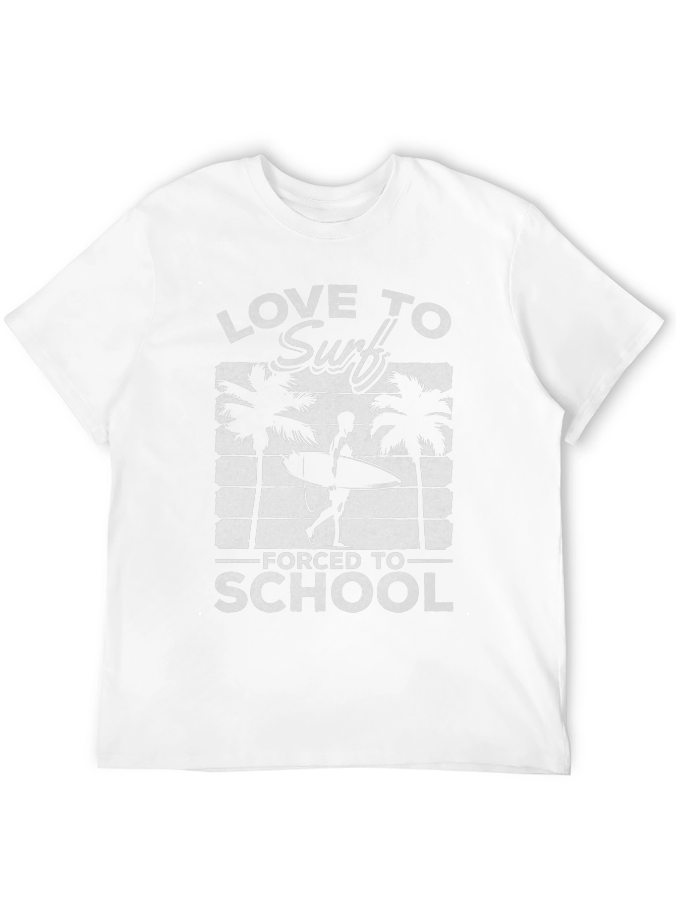 Love to Surf Forced to School Black T-Shirt