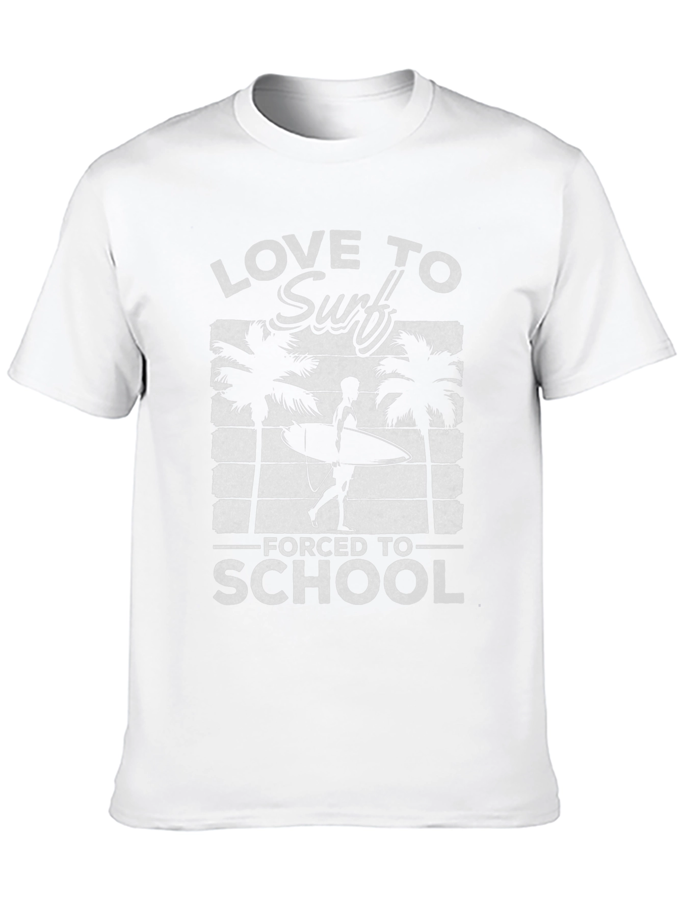 Love to Surf Forced to School Black T-Shirt