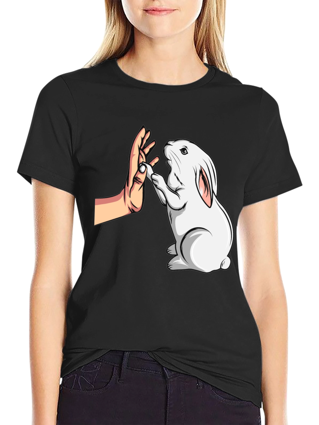 Rabbit High Five Graphic T-Shirt