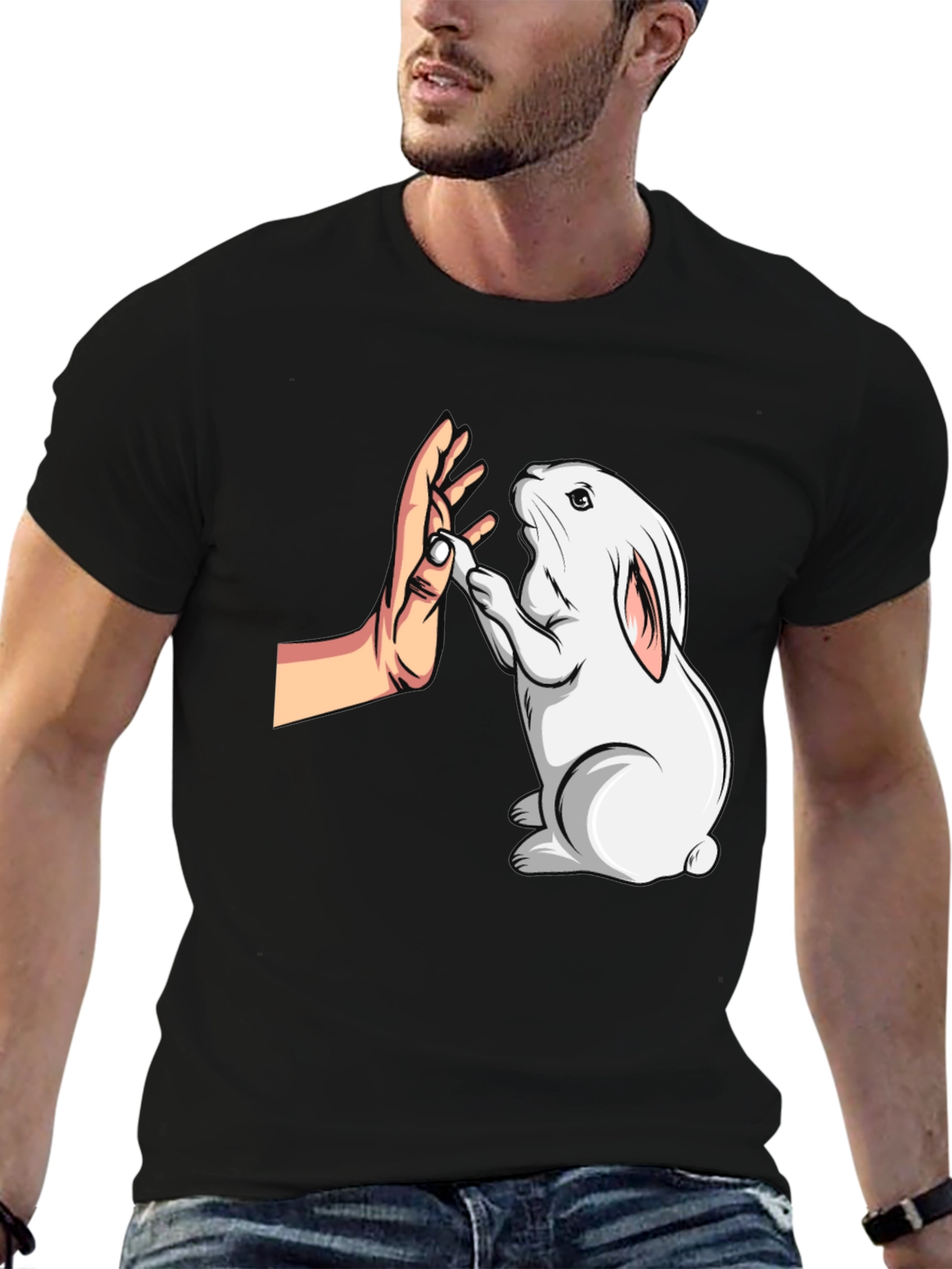 Rabbit High Five Graphic T-Shirt