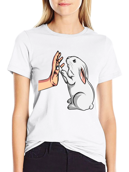 Rabbit High Five Graphic T-Shirt