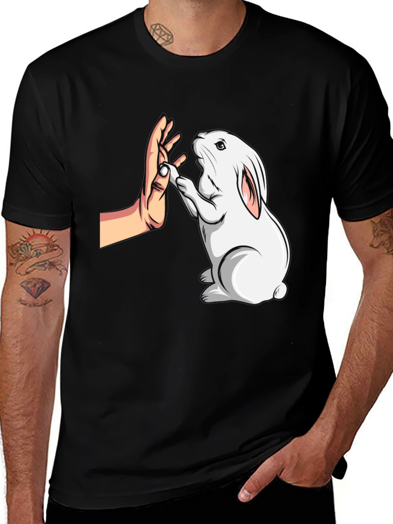 Rabbit High Five Graphic T-Shirt