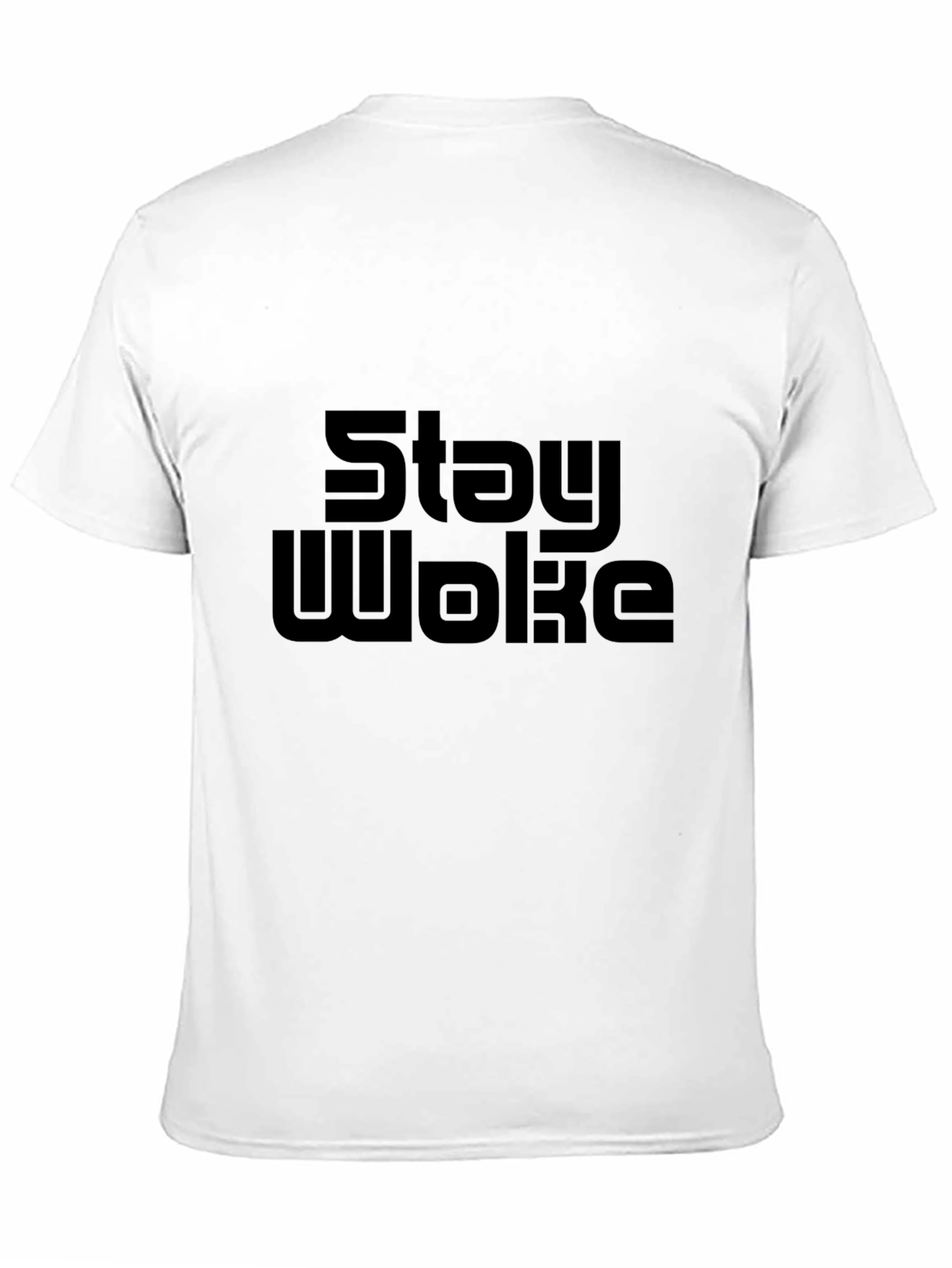 Stay Woke Graphic Tee - Black Cotton T-Shirt