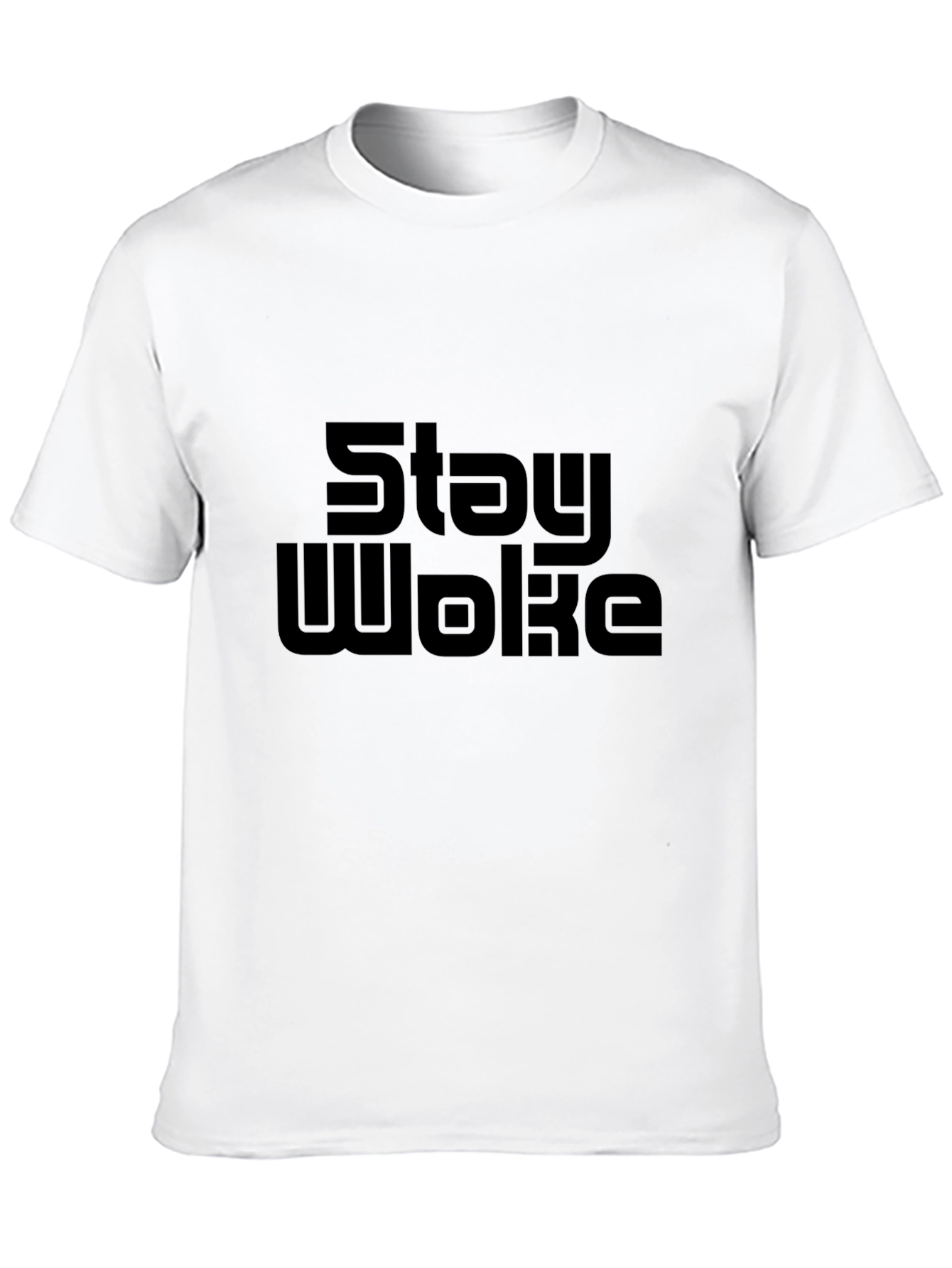 Stay Woke Graphic Tee - Black Cotton T-Shirt