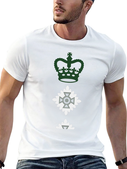 Crown & Crest Graphic Tee - Black Cotton Blend