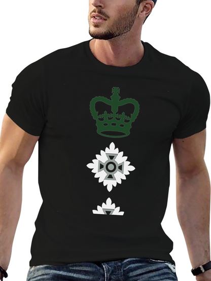 Crown & Crest Graphic Tee - Black Cotton Blend