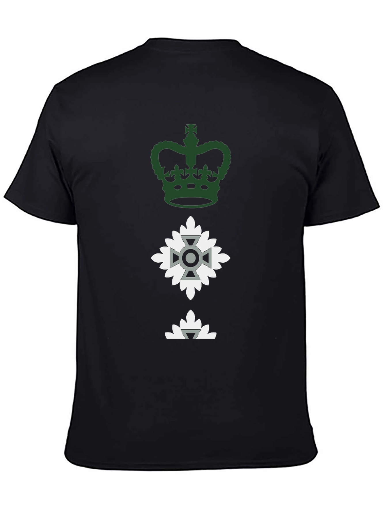 Crown & Crest Graphic Tee - Black Cotton Blend