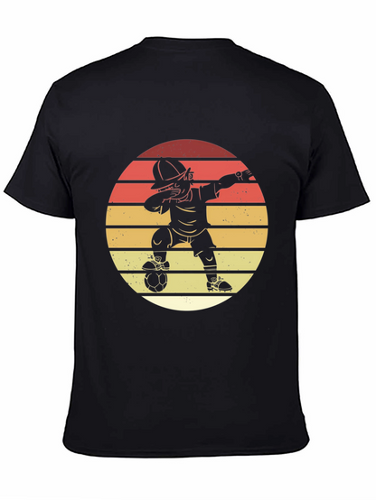 Soccer Dab T-Shirt - Retro Sunset Style