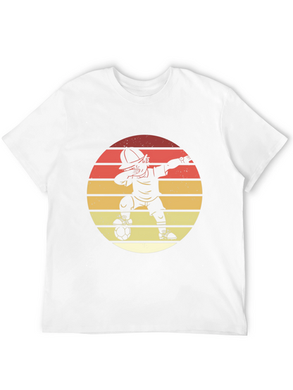 Soccer Dab T-Shirt - Retro Sunset Style