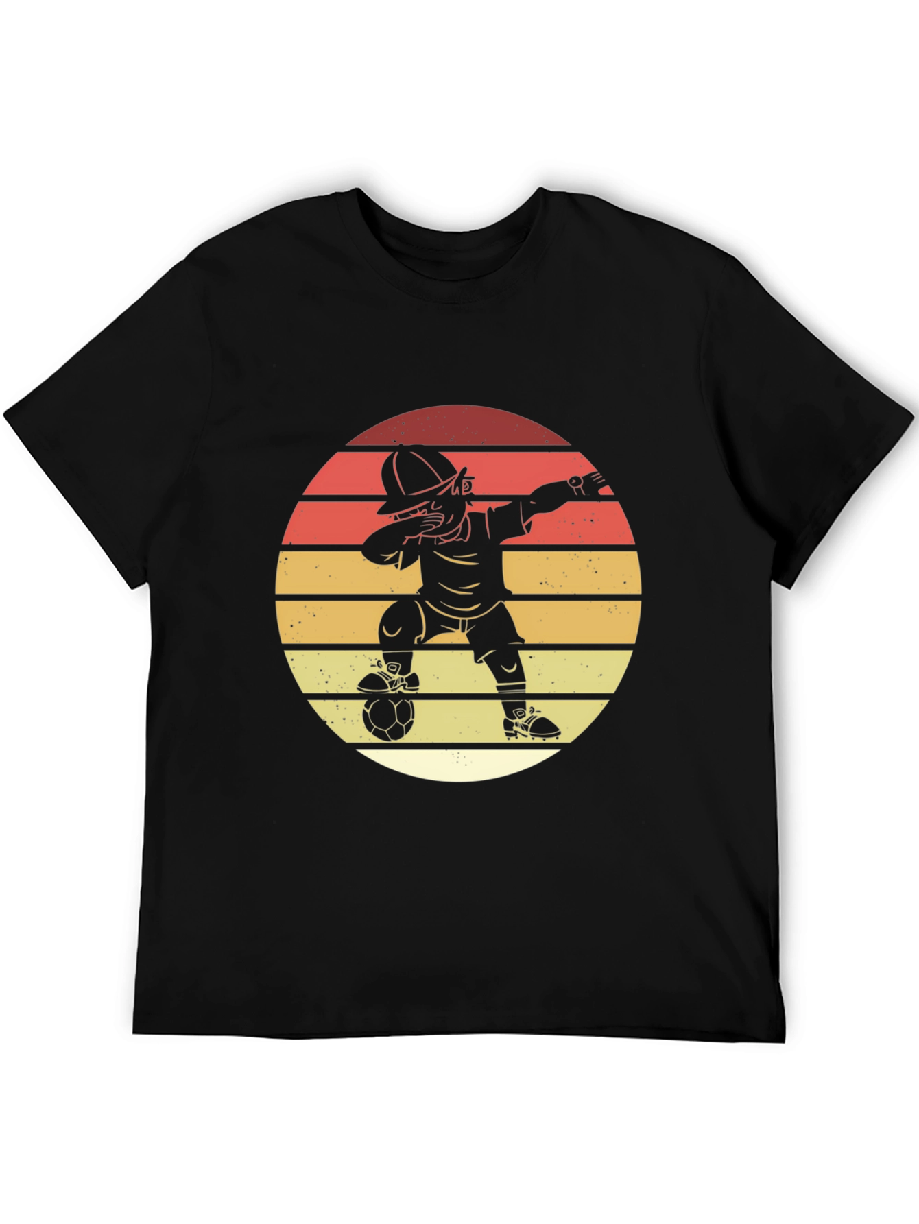 Soccer Dab T-Shirt - Retro Sunset Style