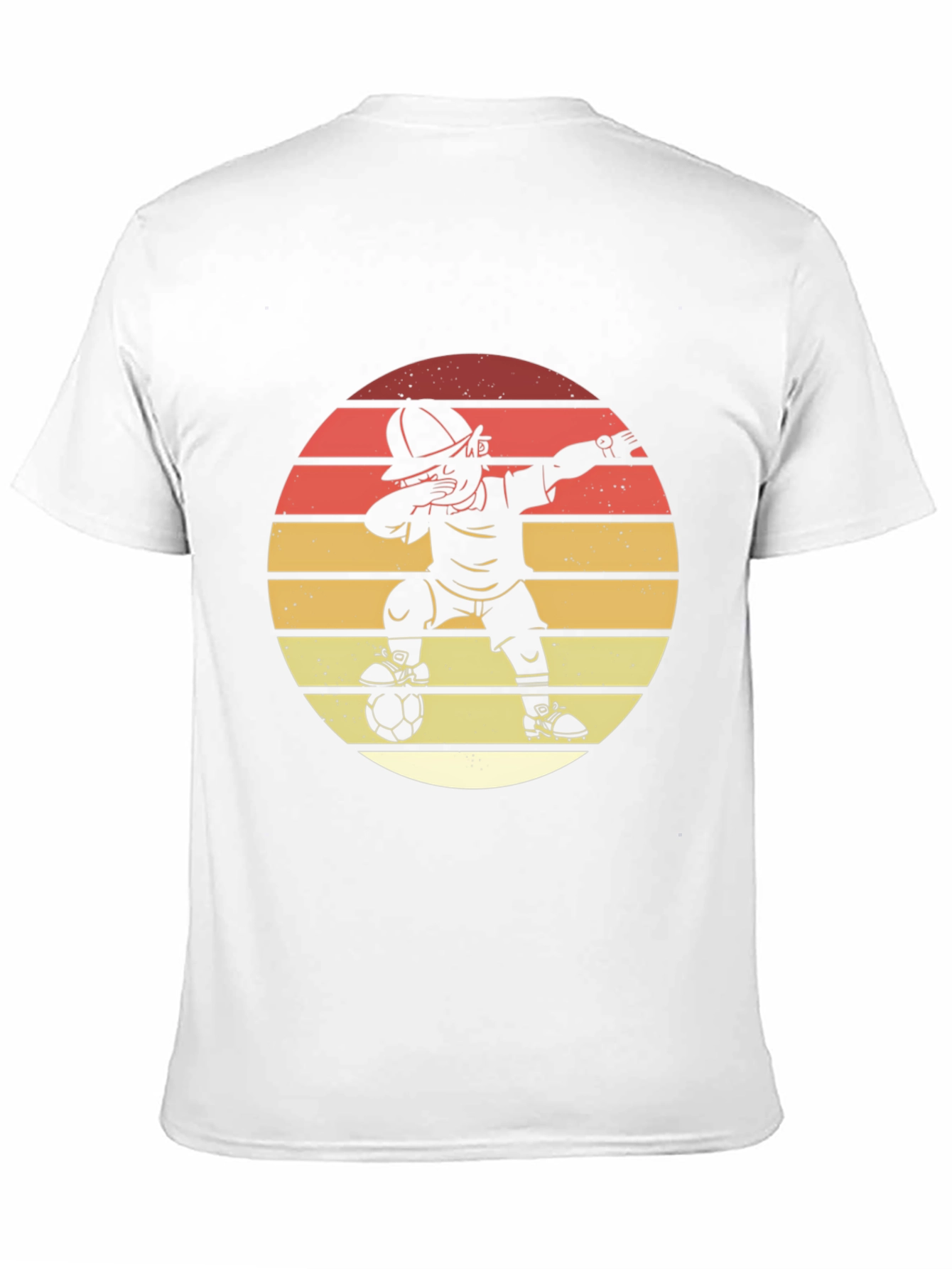 Soccer Dab T-Shirt - Retro Sunset Style