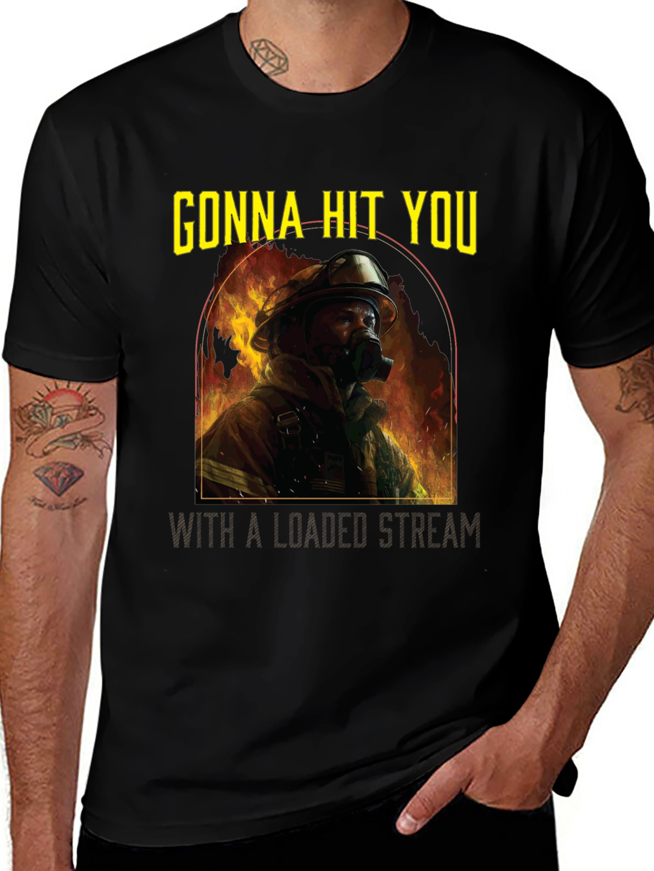 Gonna Hit You T-Shirt - Firefighter